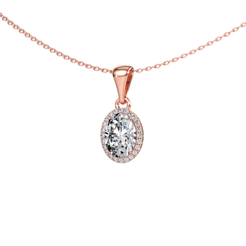Bild av Hänge Seline ovl 585 roséguld Labbodlad diamant 1.22 crt