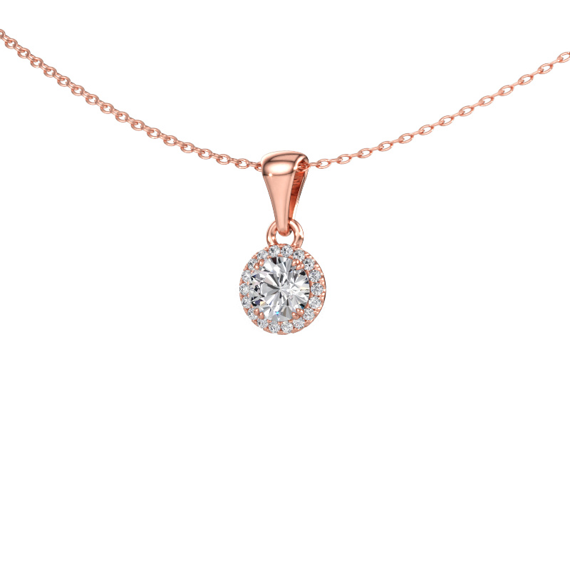 Afbeelding van Hanger Seline rnd 585 rosé goud Diamant 0.59 crt