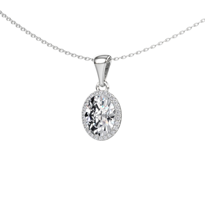Afbeelding van Hanger Seline ovl 950 platina Lab-grown diamant 1.93 crt