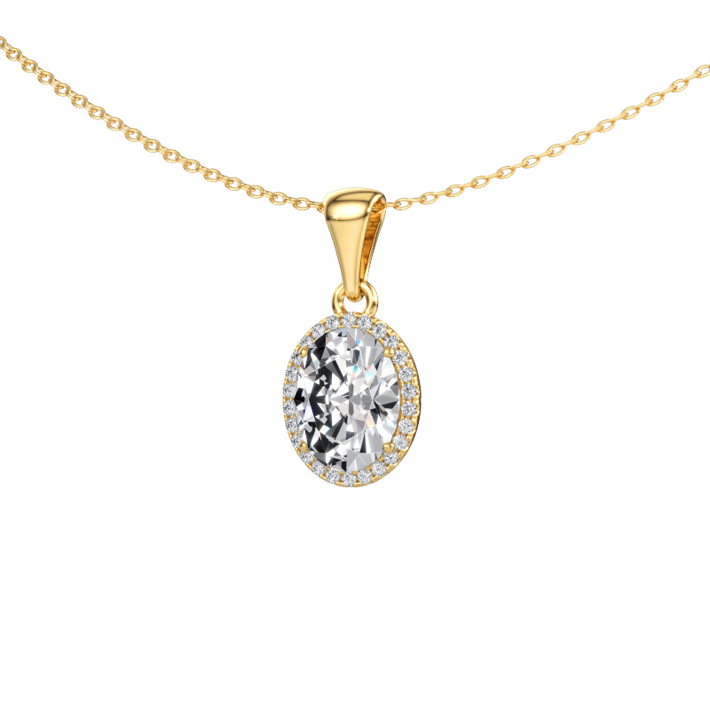 Afbeelding van Hanger Seline ovl 585 goud Diamant 1.93 crt