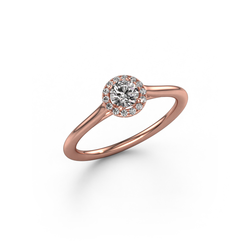 Image of Engagement ring Seline rnd 1 585 rose gold Diamond 0.344 crt