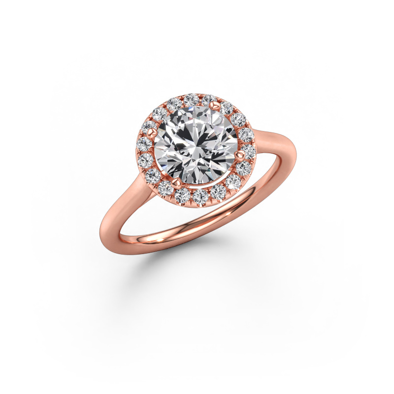 Bild av Förlovningsring Seline rnd 1 585 roséguld Labbodlad diamant 1.716 crt