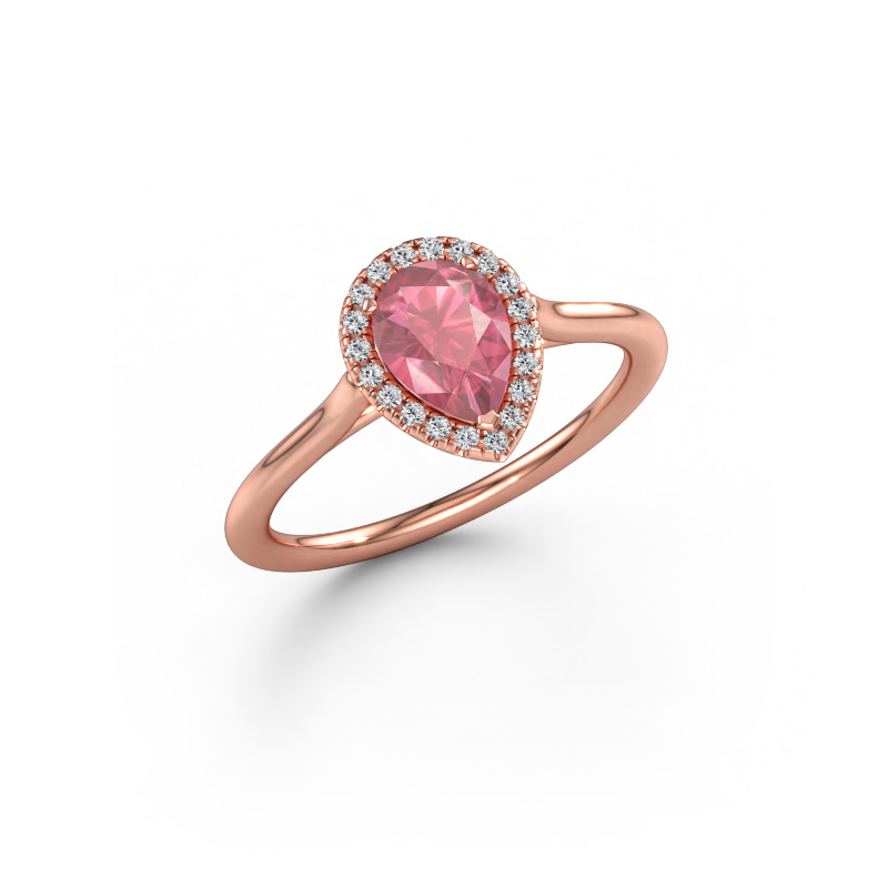 Bild av Förlovningsring Seline per 1 585 roséguld Rosa turmalin 7x5 mm