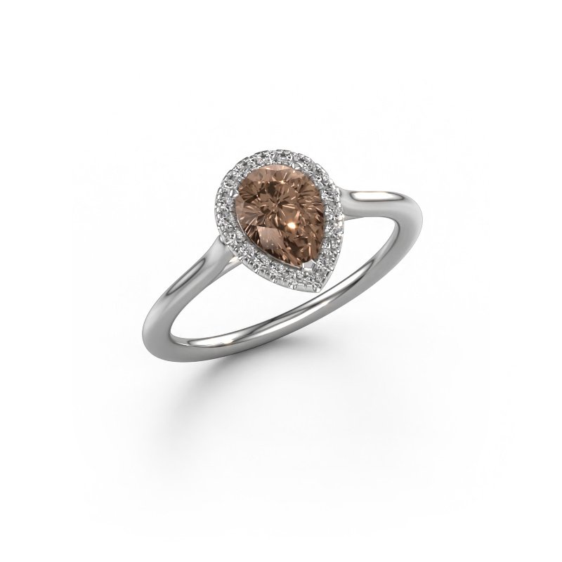 Image of Engagement ring Seline per 1 585 white gold Brown diamond 0.75 crt