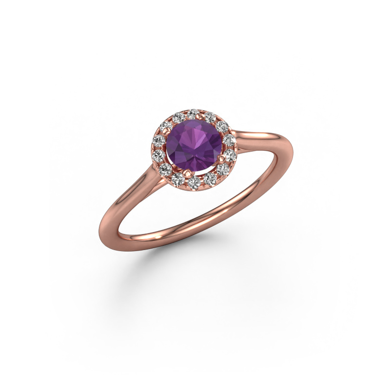 Bild von Verlobungsring Seline rnd 1 585 Roségold Amethyst 5 mm