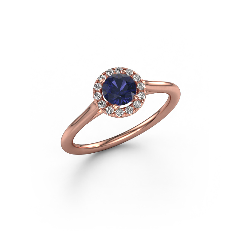 Image of Engagement ring Seline rnd 1 585 rose gold Sapphire 5 mm