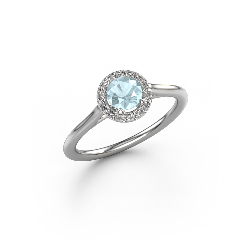 Image of Engagement ring Seline rnd 1 950 platinum Aquamarine 5 mm
