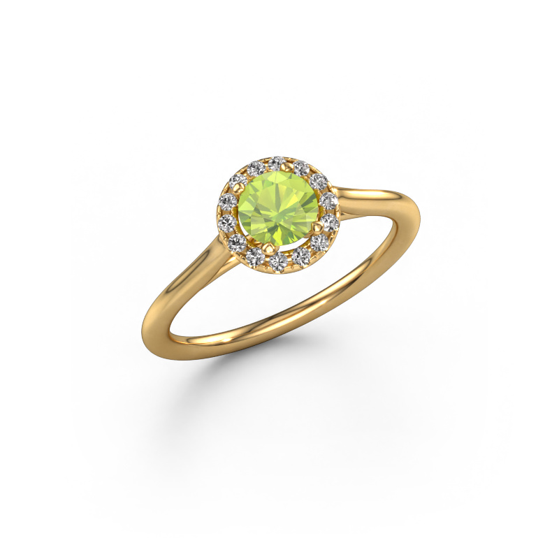 Image of Engagement ring Seline rnd 1 585 gold Peridot 5 mm