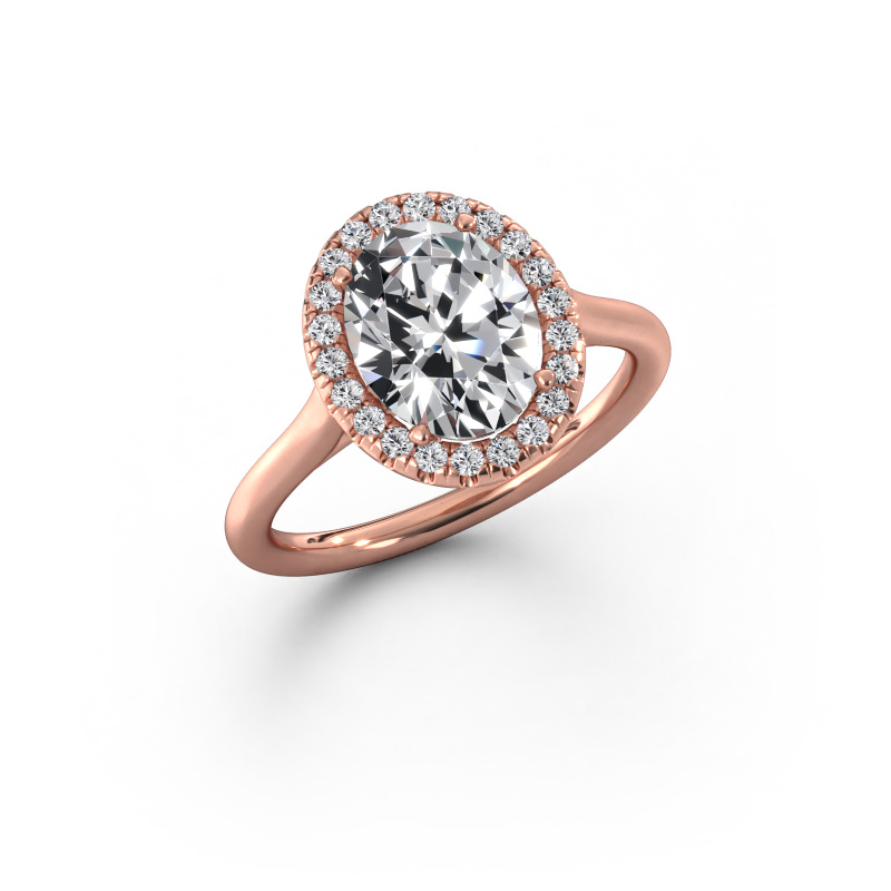 Bild von Verlobungsring Seline ovl 1 585 Roségold Lab-grown Diamant 2.02 crt