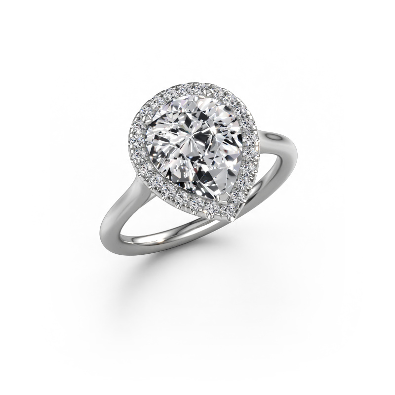 Image of Engagement ring Seline per 1 585 white gold Lab grown diamond 2.34 crt