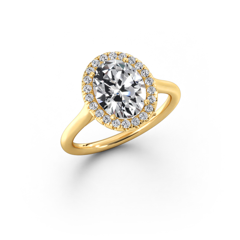 Bild av Förlovningsring Seline ovl 1 585 gult guld Diamant 2.02 crt