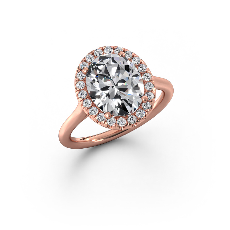 Bild von Verlobungsring Seline ovl 1 585 Roségold Lab-grown Diamant 2.964 crt