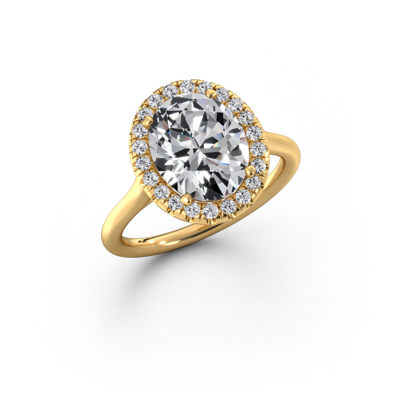 Image of Engagement ring Seline ovl 1 585 gold Lab grown diamond 2.964 crt