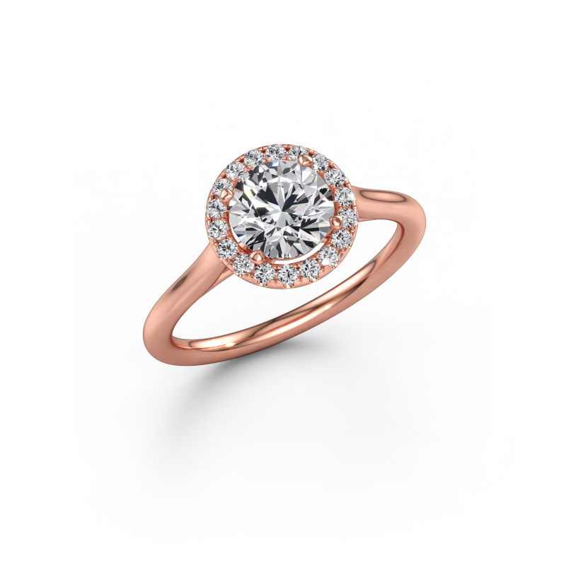 Immagine di Anello di fidanzamento Seline rnd 1 585 oro rosa Diamante 1.16 crt