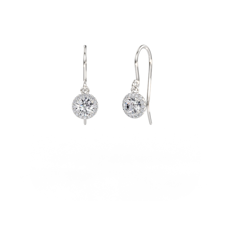 Immagine di Orecchini Seline rnd 2 585 oro bianco Diamante 0.96 crt