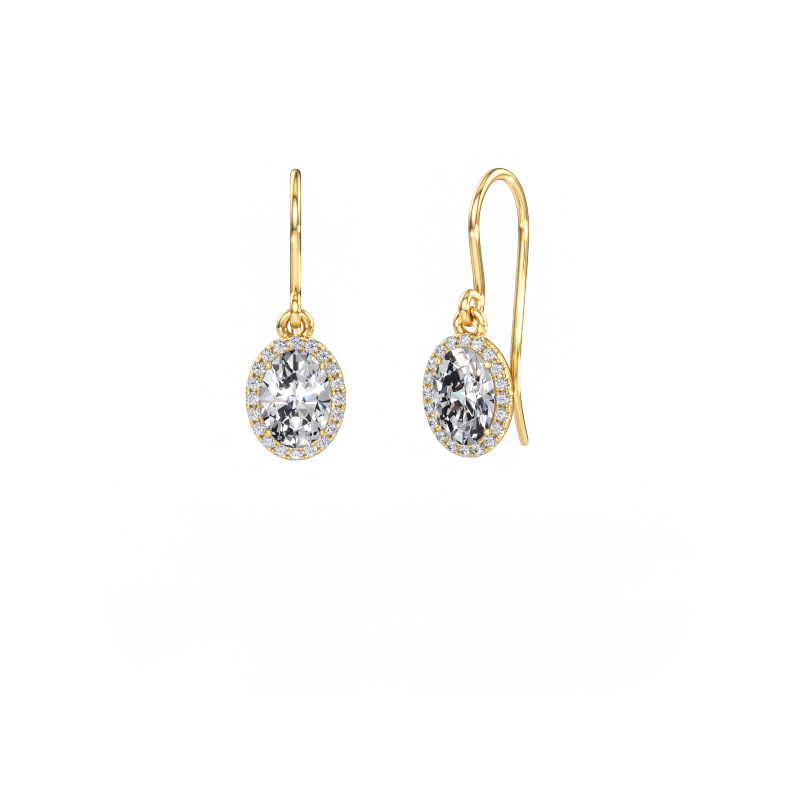 Bild von Ohrhänger Seline 2 ovl 585 Gold Diamant 1.580 crt