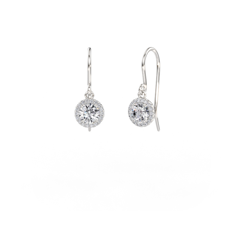 Immagine di Orecchini Seline rnd 2 585 oro bianco Diamante lab grown 1.16 crt