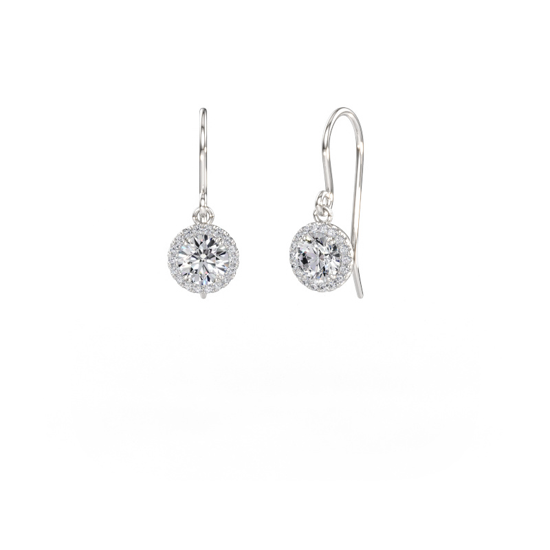 Immagine di Orecchini Seline rnd 2 585 oro bianco Diamante 1.360 crt