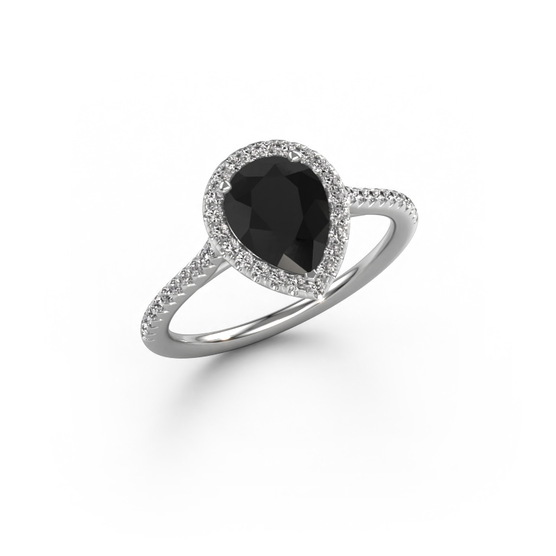 Image of Engagement ring Seline per 2 950 platinum Black diamond 1.545 crt