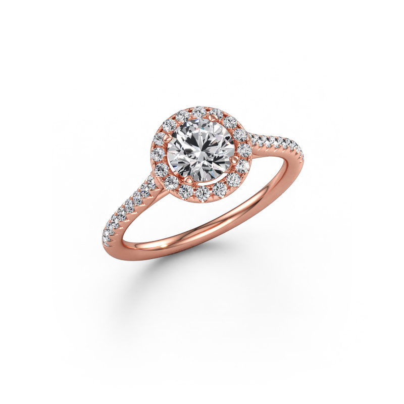 Immagine di Anello di fidanzamento Seline rnd 2 585 oro rosa Diamante lab grown 1.02 crt