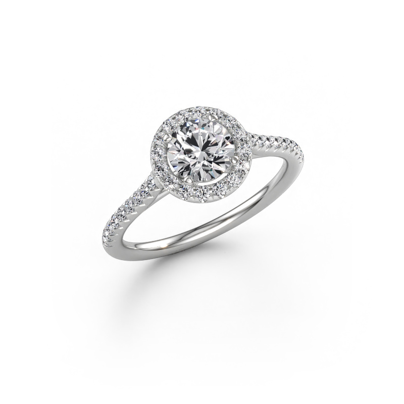 Immagine di Anello di fidanzamento Seline rnd 2 950 platino Diamante 1.02 crt