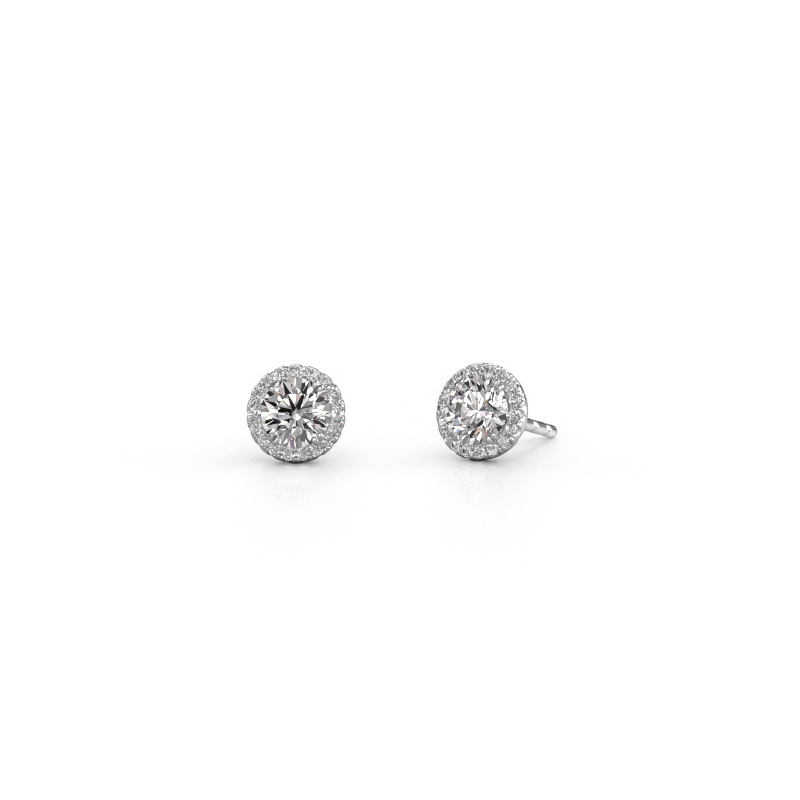 Image of Earrings Seline rnd 585 white gold Diamond 1.16 crt