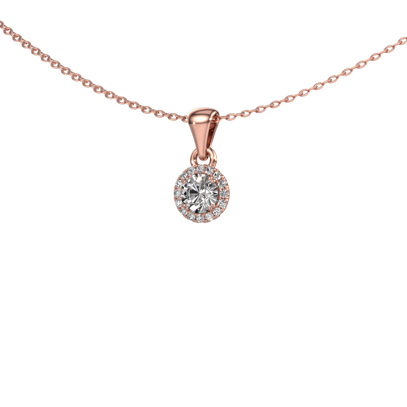 Image of Pendant Seline rnd 585 rose gold Diamond 0.38 crt