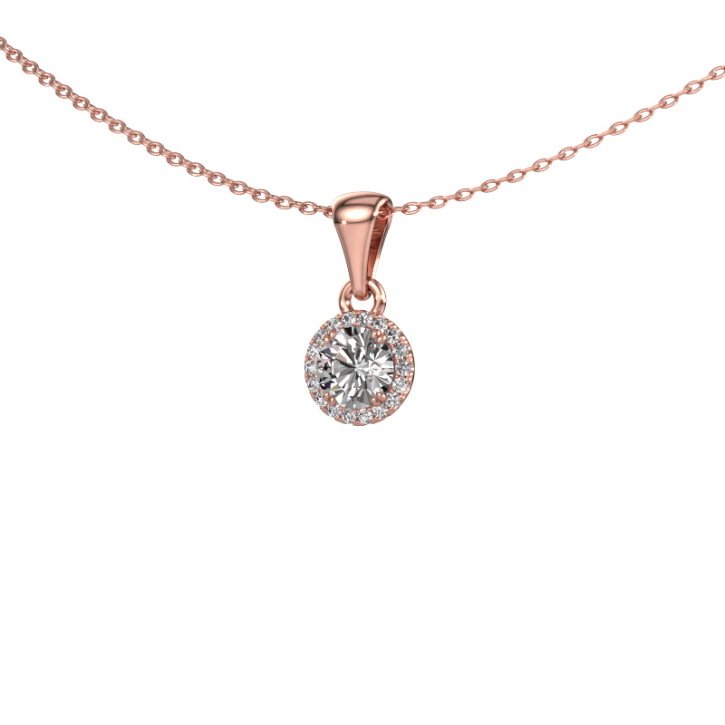 Image of Pendant Seline rnd 585 rose gold Diamond 0.59 crt