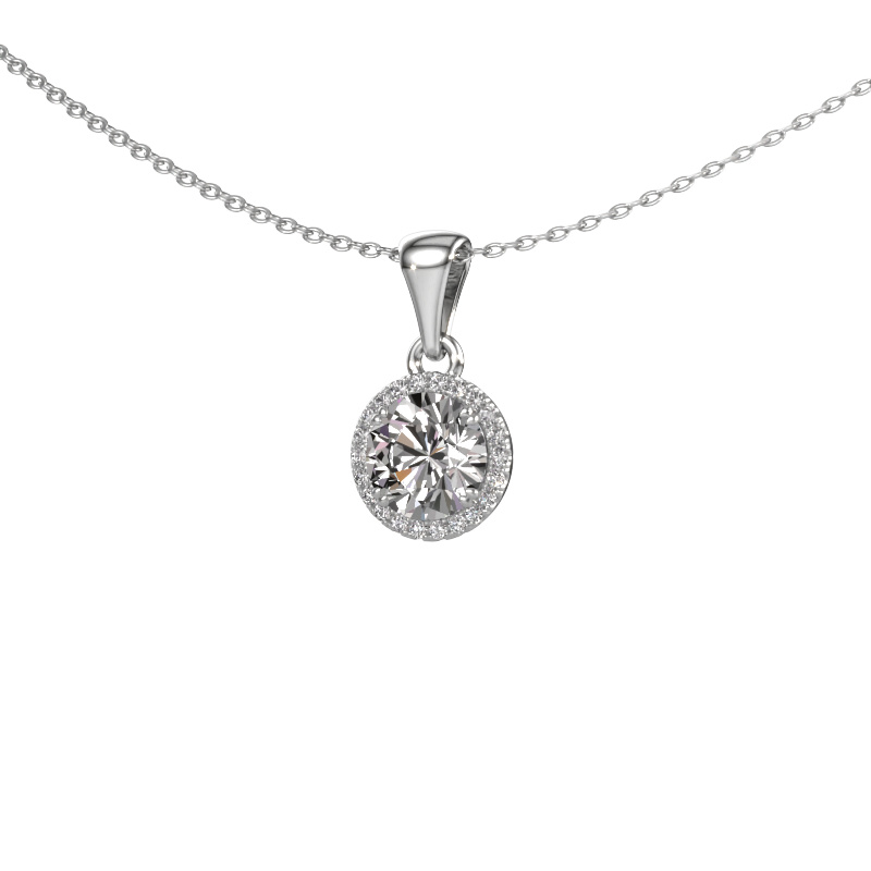 Image of Pendant Seline rnd 925 silver Diamond 1.11 crt