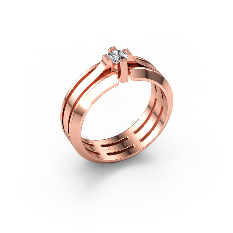 Bild av Herrring Sem 585 roséguld Diamant 0.25 crt