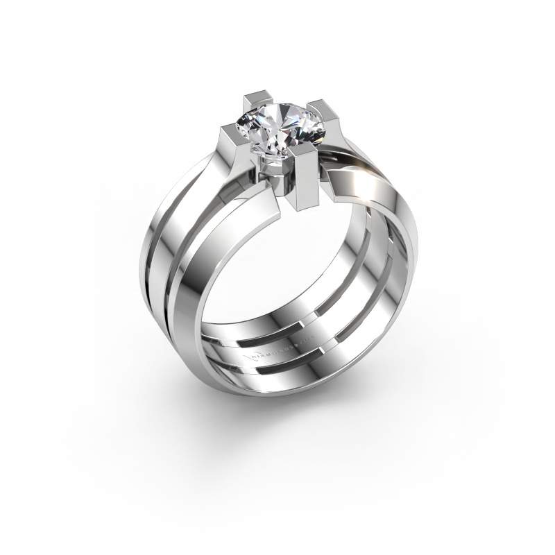 Image de Bague pour homme Sem 950 platine Diamant synthétique 1.50 crt