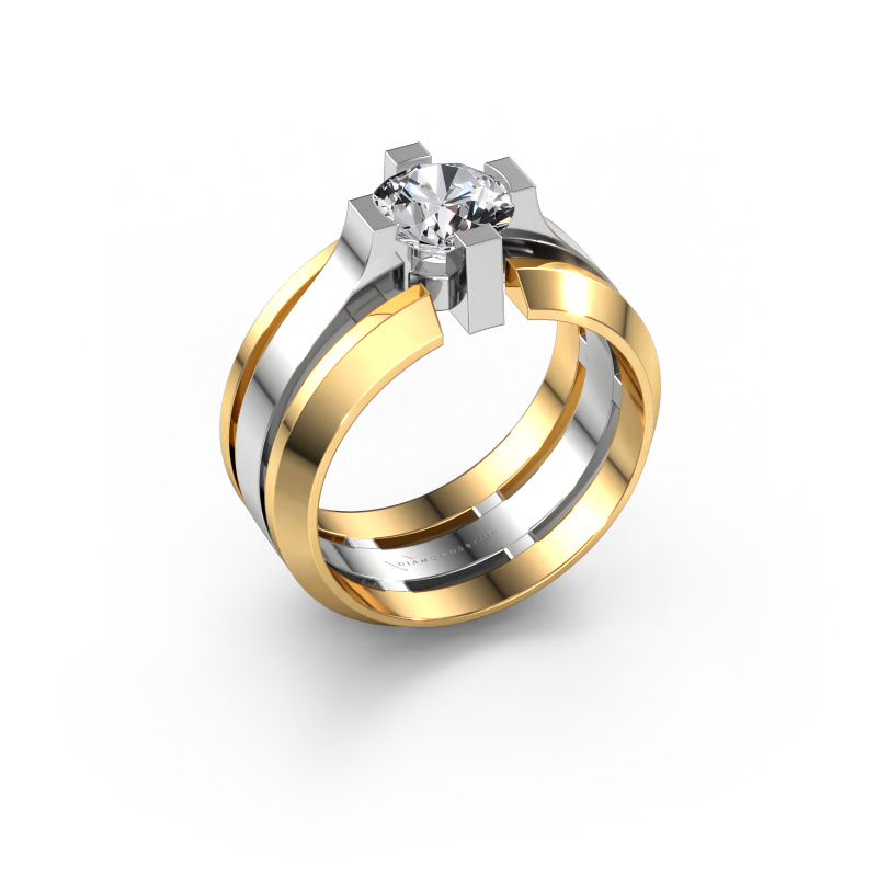 Image de Bague pour homme Sem 585 or blanc Diamant 1.50 crt