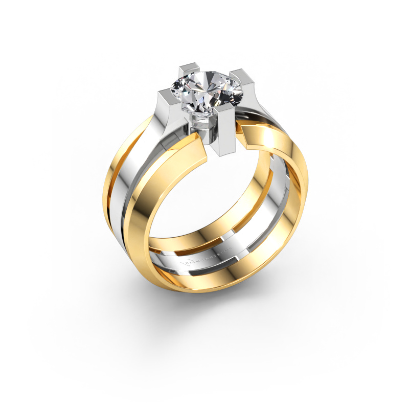 Immagine di Anello da uomo Sem 585 oro bianco Diamante 2.00 crt