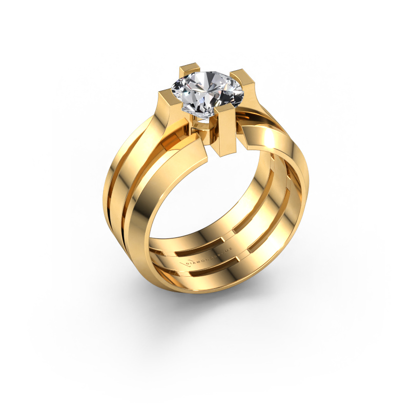 Image of Men's ring Sem 585 gold Diamond 2.00 crt