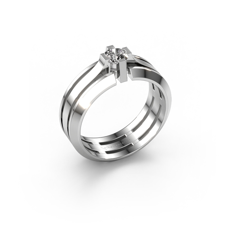Image of Men's ring Sem 950 platinum Zirconia 4.7 mm