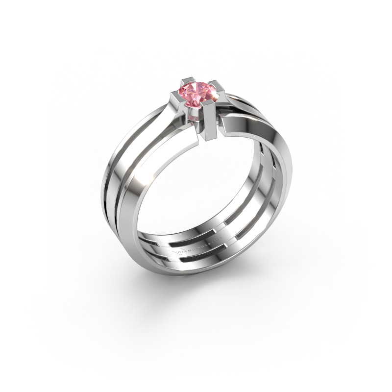 Bild von Herrenring Sem 950 Platin Rosa Labordiamant 4.7 mm