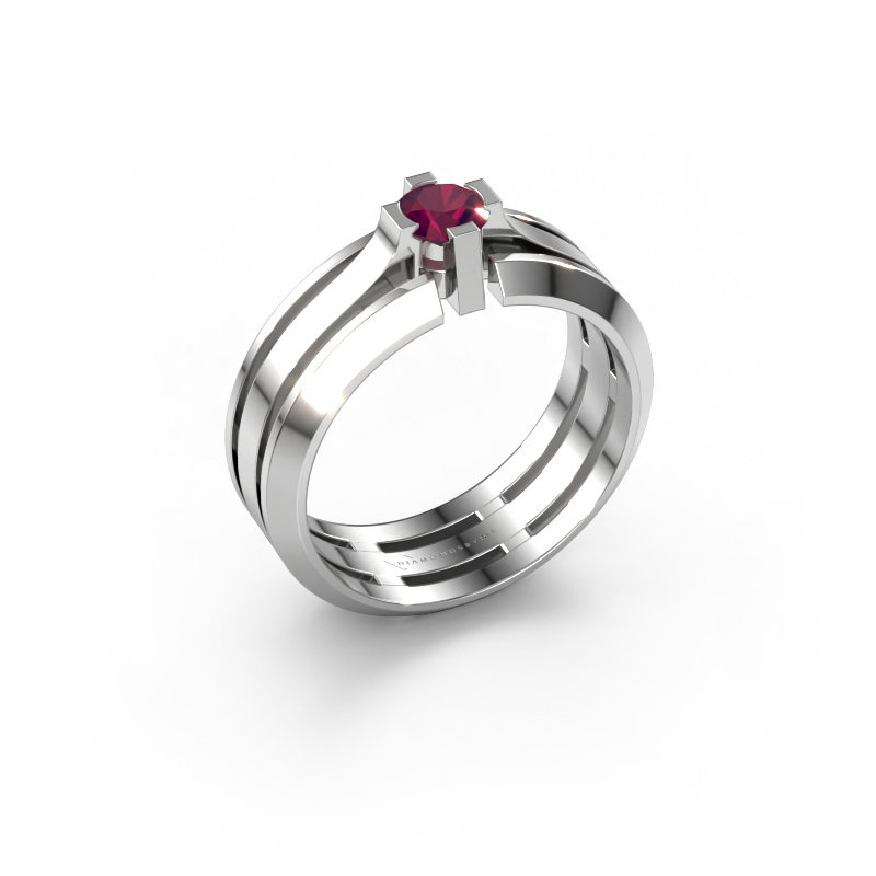 Image of Men's ring Sem 950 platinum Rhodolite 4.7 mm