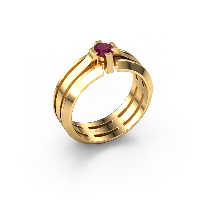 Image of Men's ring Sem 585 gold Rhodolite 4.7 mm