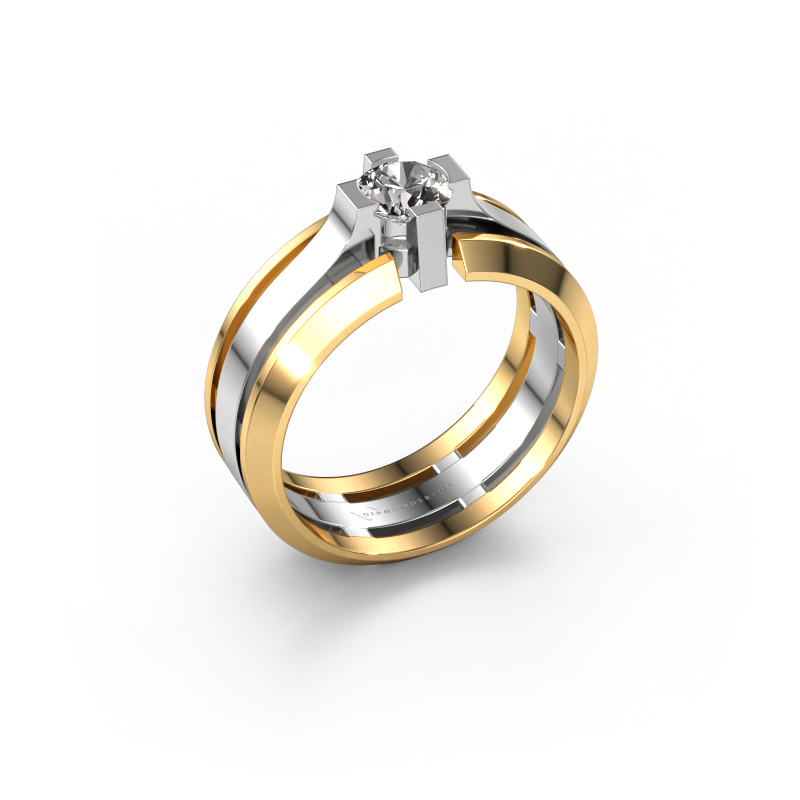 Image of Men's ring Sem 585 white gold Diamond 0.60 crt