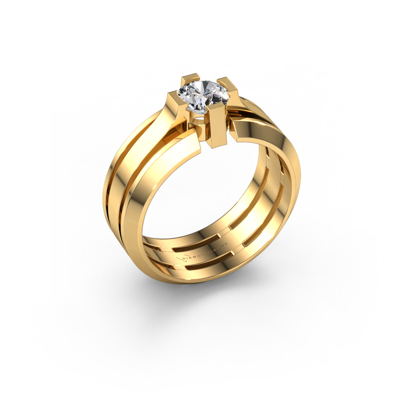 Image of Men's ring Sem 585 gold Lab grown diamond 0.70 crt