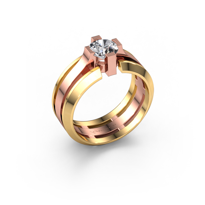 Bild von Herrenring Sem 585 Roségold Diamant 1.00 crt