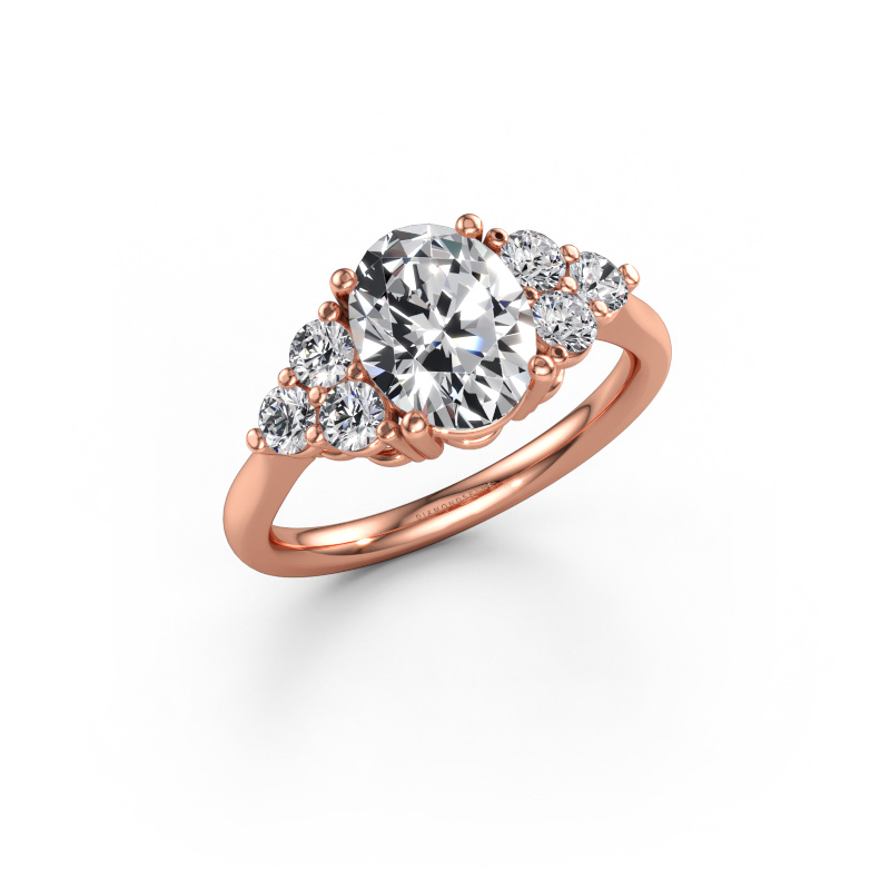 Immagine di Anello di fidanzamento Serenity OVL 585 oro rosa Diamante 2.34 crt