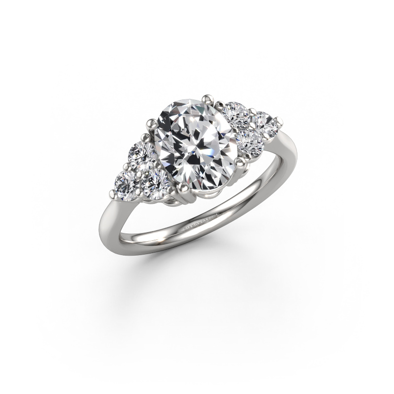 Afbeelding van Verlovingsring Serenity OVL 950 platina Lab-grown diamant 2.34 crt