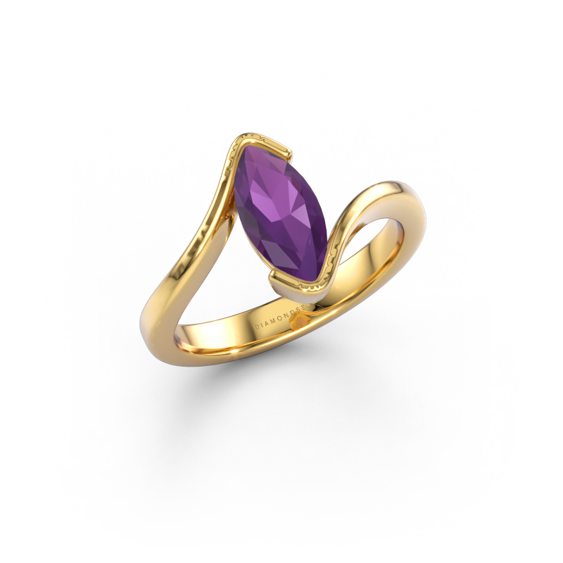 Bild von Verlobungsring Serenity 585 Gold Amethyst 10x5 mm