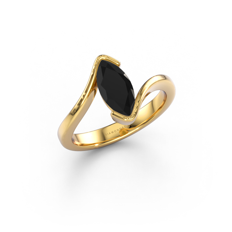 Image of Engagement ring Serenity 585 gold Black diamond 1.20 crt