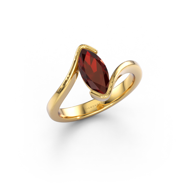 Image of Engagement ring Serenity 585 gold Garnet 10x5 mm