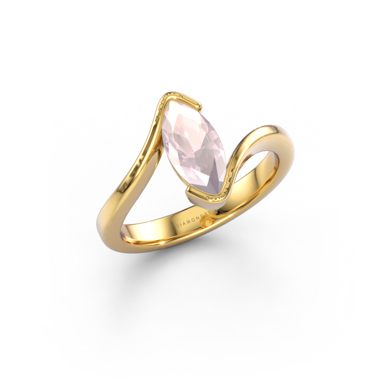 Immagine di Anello di fidanzamento Eve 585 oro Morganite champagne 10x5 mm