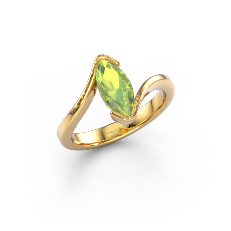 Bild von Verlobungsring Serenity 585 Gold Peridot 10x5 mm