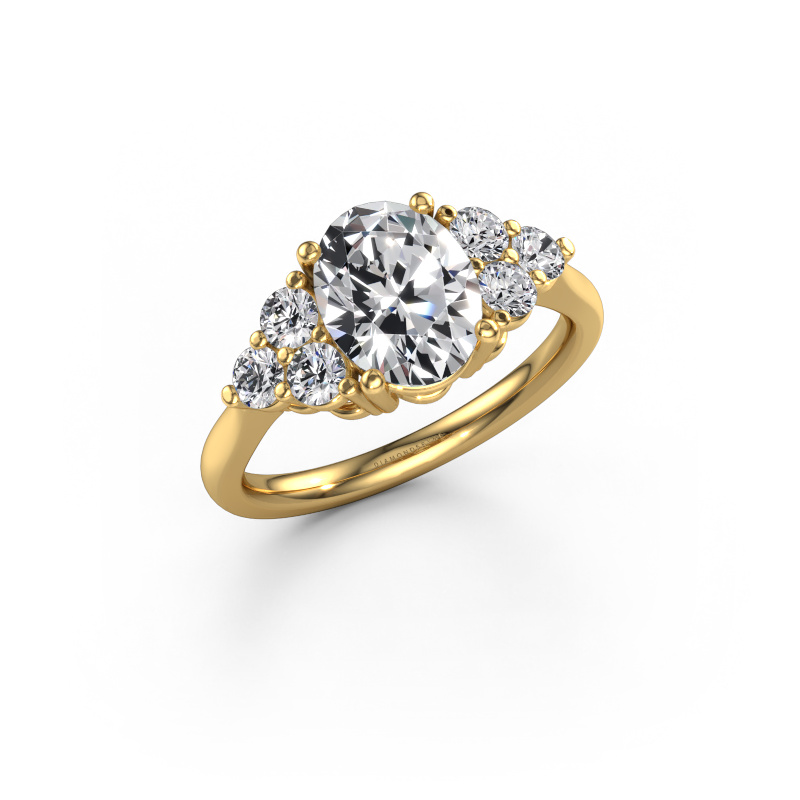 Afbeelding van Verlovingsring Serenity OVL 585 goud Lab-grown diamant 2.34 crt