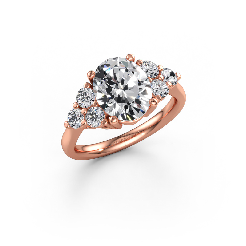Immagine di Anello di fidanzamento Serenity OVL 585 oro rosa Diamante 3.30 crt